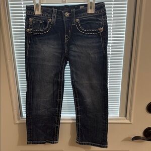 Girls Miss Me Peace Sign Capris Size 12